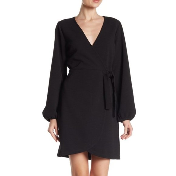 madewell black wrap dress